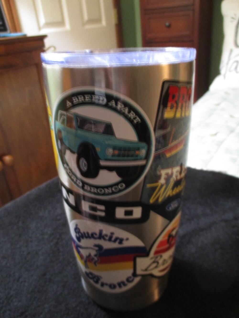 Official FORD Bronco Stainless Steel "stickers" Travel Tumbler 19 oz